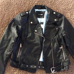 Black leather Fashion Nova jacket